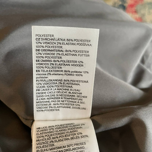 Women's H&M Gray Belted Peacoat Size 4 - Picture 8 of 8